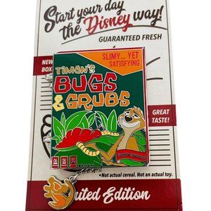 Disney Lion King Timon’s Bugs and Grubs Cereal Box Timon Limited Edition Pin
